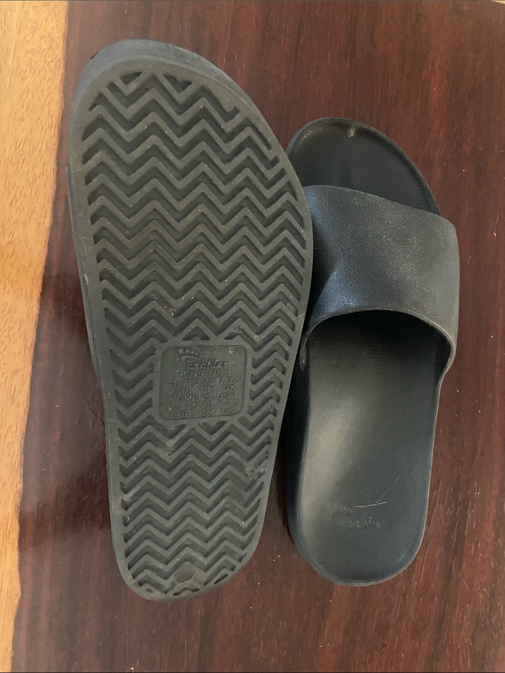 Archies Women's Black Slide Sandals with Cushioned Footbed - Picture 6 of 6